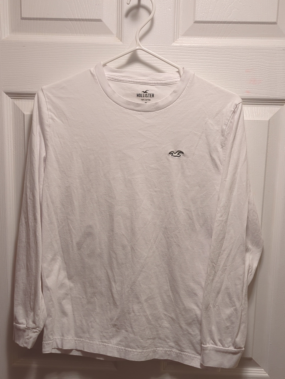 Hollister Mens XS Long-Sleeve Crewneck Tee with Logo